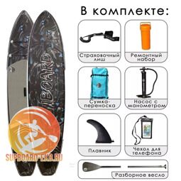 SUP доска для рыбалки iBoard 11' Black waves